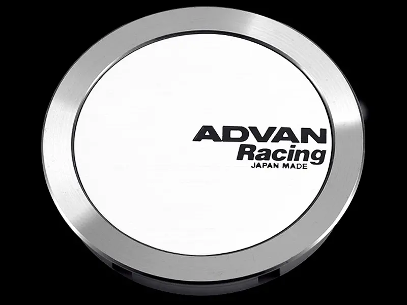 Advan 73Mm Full Flat Centercap - White/Silver Alumite 1