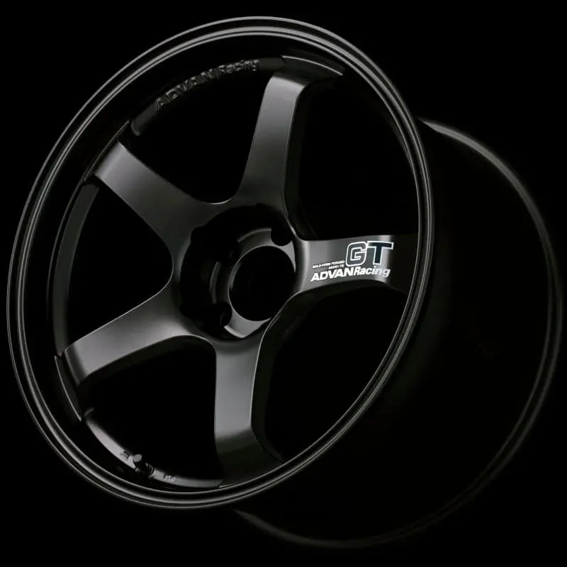 Advan Gt 18X9.5 +22 5-114.3 Semi Gloss Black Wheel 1