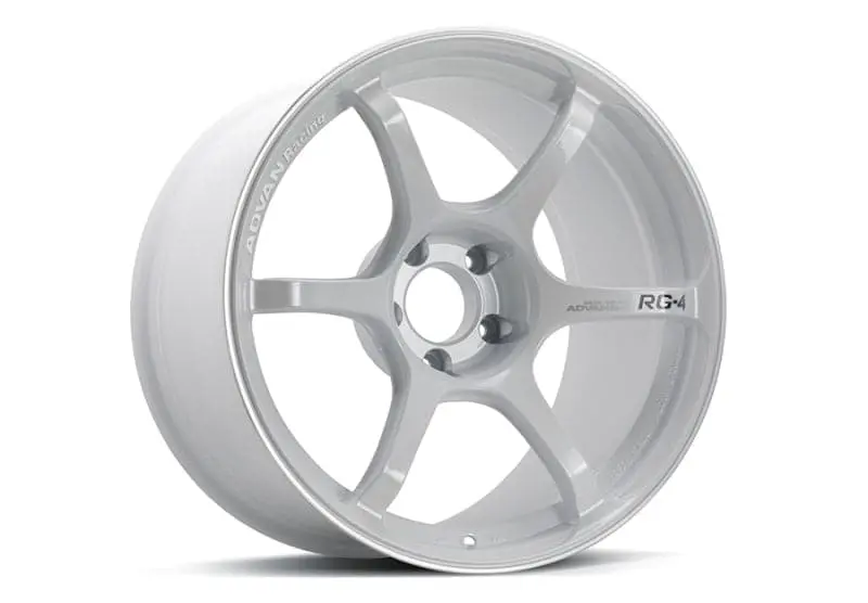 Advan Rg-4 18X10.5 +32 5-112 Racing White Metallic & Ring Wheel 1