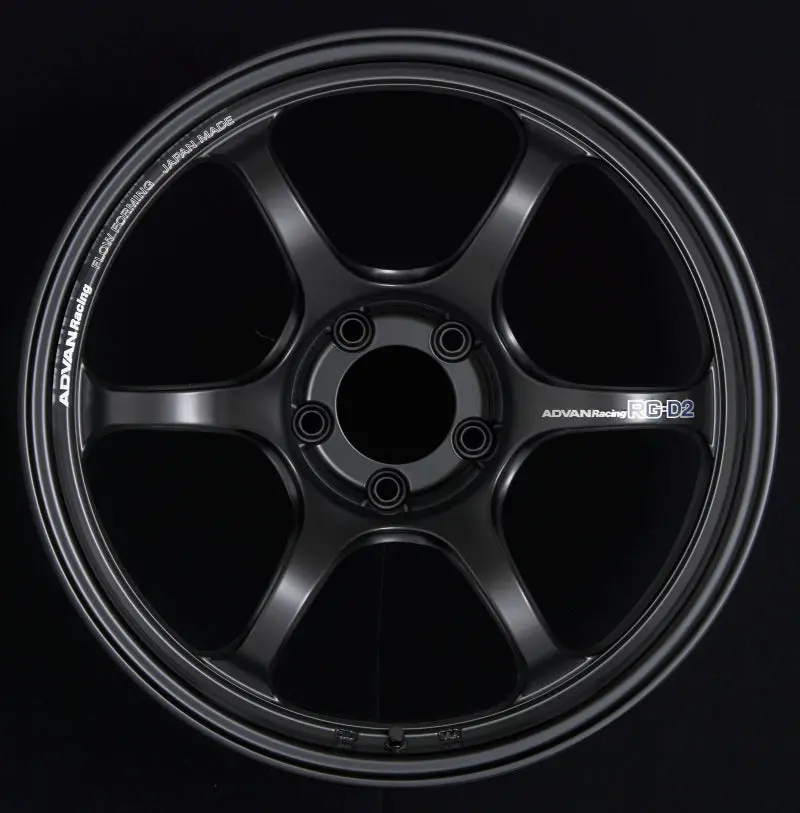 Advan Rg-D2 18X9.5 +22 5-114.3 Semi Gloss Black Wheel 1