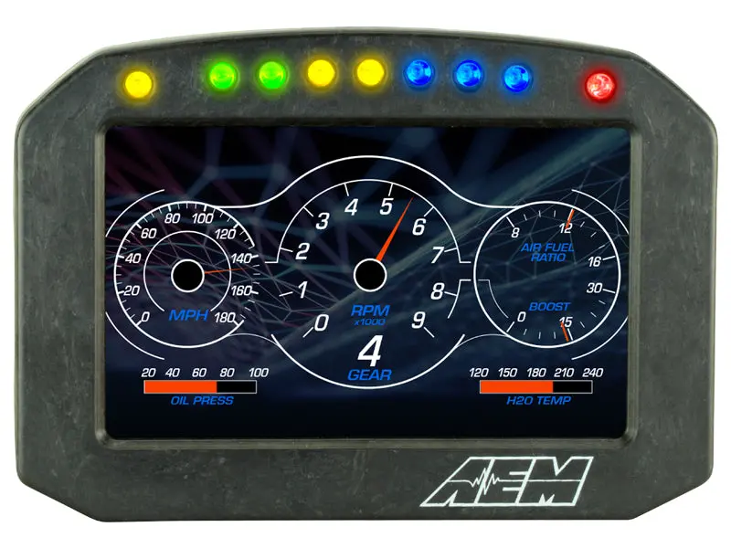 Aem Cd-5G Carbon Flush Digital Dash Display W/ Internal 20Hz Gps & Antenna (30-5602F) 1