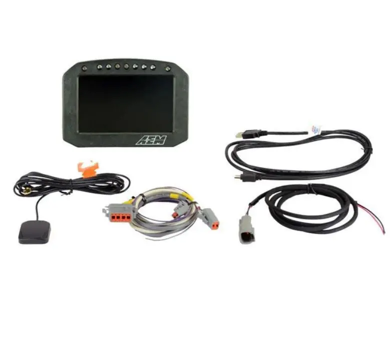 Aem Cd-5Lg Carbon Logging Flush Digital Dash Display W/ Internal 20Hz Gps & Antenna (30-5603F) 1
