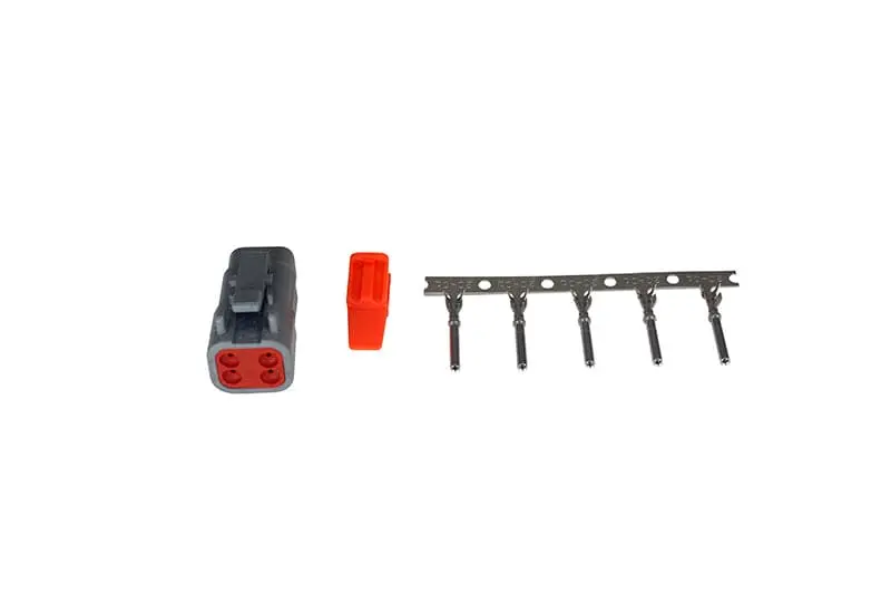 Aem Dtm Style 4-Way Receptacle Connector Kit With 5 Female Pins (35-2624) 1