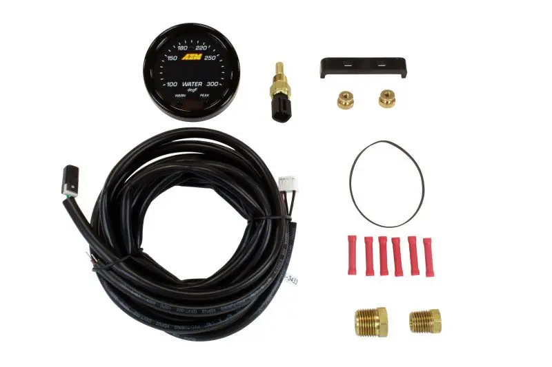 Aem X-Series Temperature 100-300F Gauge Kit (Only Black Bezel And Water Temp. Faceplate) 1