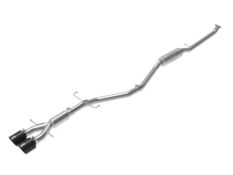 Afe Takeda 2.5In 304Ss Cat-Back Exhaust System W/ Black Tips For 17-20 Honda Civic Si Sedan I4 1.5L (Afe49-36619-B) 1