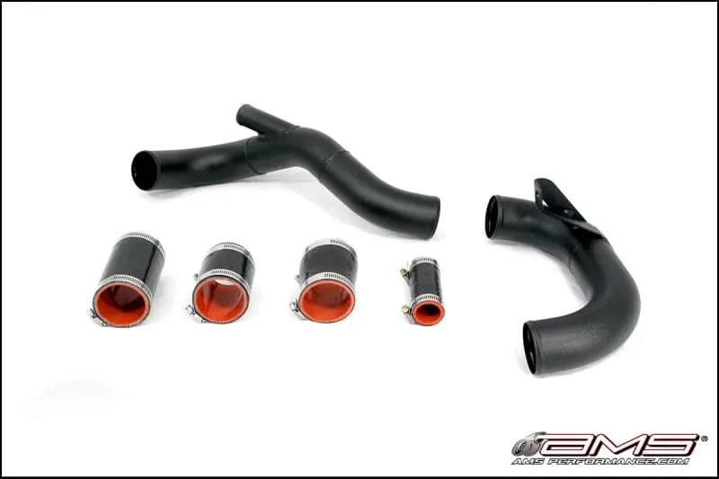 Ams Performance 08-15 Mitsubishi Evo X Lower I/C Pipe Kit For Stock Flange - Black Powder Coat (Ams.04.09.0003-2) 1