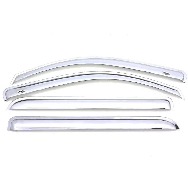 Avs 10-18 Toyota 4Runner Ventvisor Outside Mount Front & Rear Window Deflectors 4Pc - Chrome 1