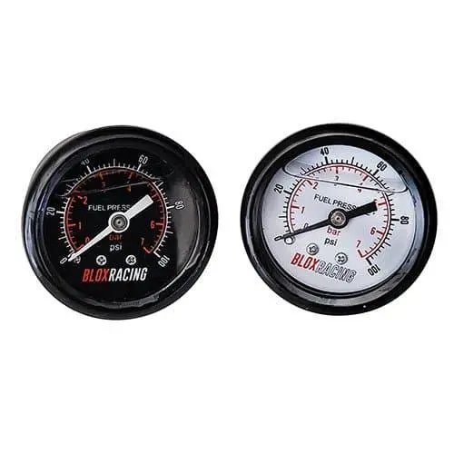 Blox Racing Liquid-Filled Fuel Pressure Gauge 0-100Psi 1