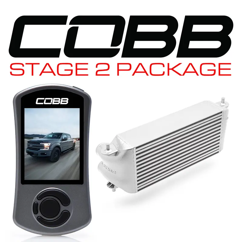Cobb 17-19 Ford F-150 Ecoboost 3.5L Stage 2 Power Package - Silver (Factory Loc. I/C + No Intake) (For0060s20sl-Ni) 1