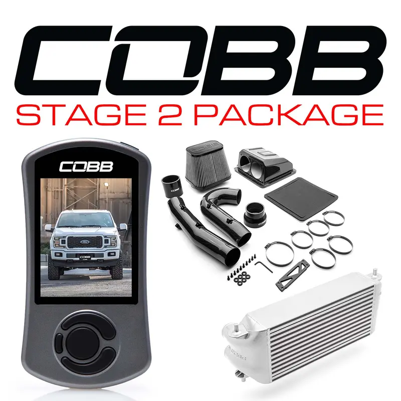 Cobb 18-20 Ford F-150 2.7L Stage 2 Redline Cf Power Package - Silver (Factory Loc. I/C) (For0080s20sl-Red) 1