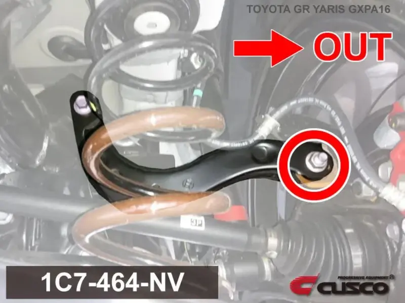 Cusco 2023+ Toyota Gr Corolla Rear Upper Control Arm (Knuckle Side) Pillowball Bushing Set (1C7 464 Nv) 1