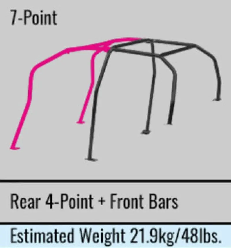 Cusco Chromoly Roll Cage 7 Point 4 Passenger Escape Dash 05-11 Honda Civic Type R (329 261 L) 1