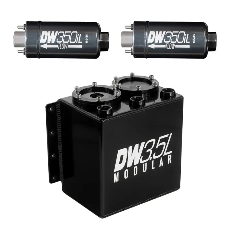 Deatschwerks 3.5L Modular Surge Tank (Incl. 2 Dw350il In-Line Fuel Pump) 1