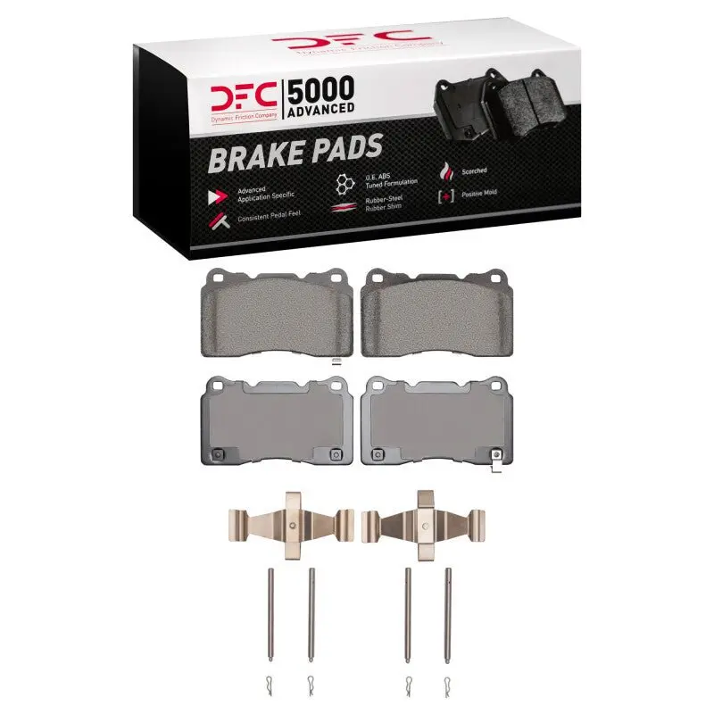 Dfc 03-20 Subaru Brz Front 5000 Advanced Low Metallic Brake Pads And Hardware Kit 1