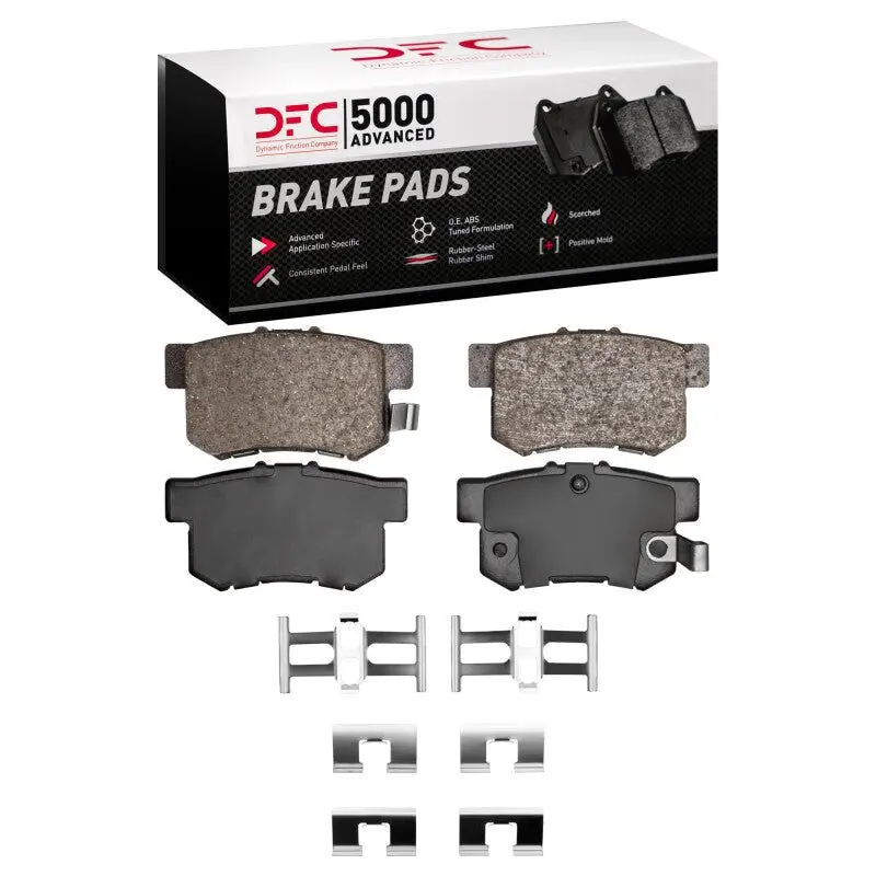 Dfc 87-22 Acura Rsx Rear 5000 Advanced Ceramic Brake Pads And Hardware Kit 1