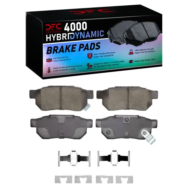Dfc 99-00 Honda Civic Rear 4000 Hybridynamic Brake Pads And Hardware Kit 1