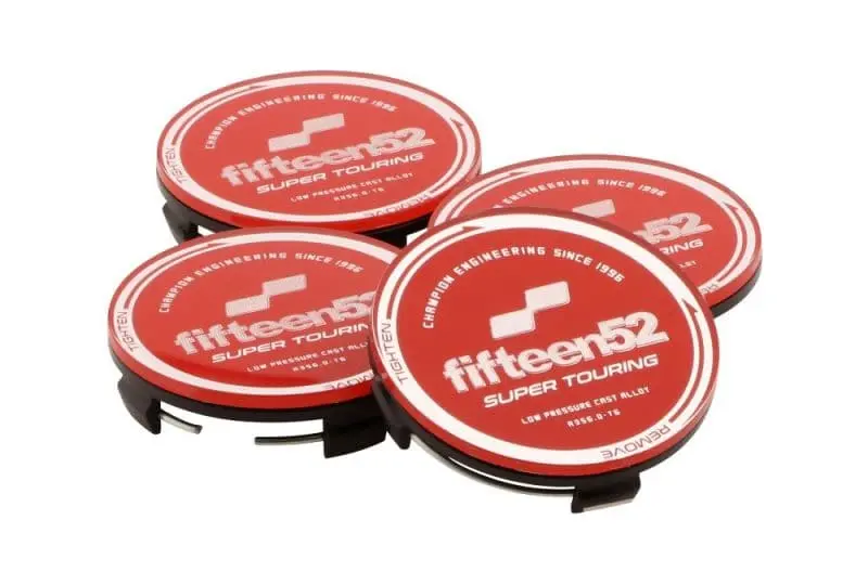 Fifteen52 Super Touring (Chicane/Podium) Center Cap Set Of Four - Red/Chrome (52-St-Cap-Red-Set) 1