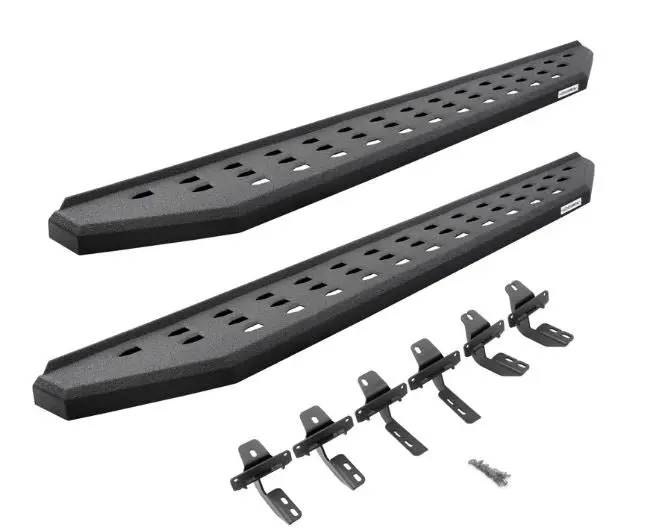 Go Rhino 2022+ Toyota Tundra Crew Max 4Dr Rb20 Kit W/Rb20 Running Board + Brkts - Bedliner Coating (69443687T) 1