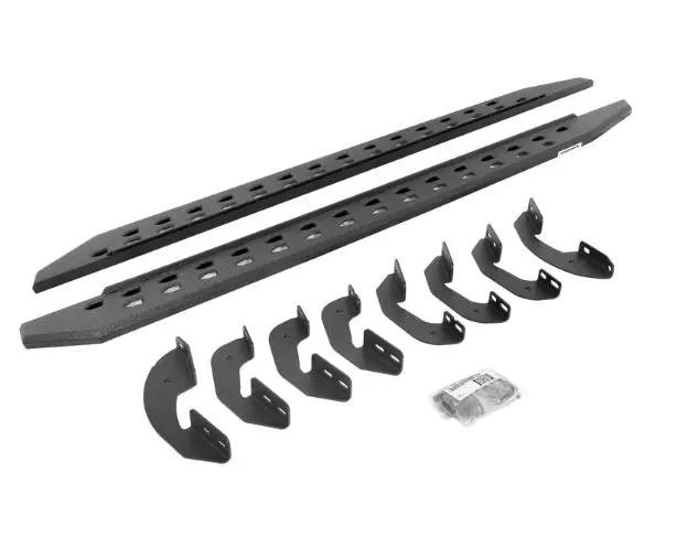 Go Rhino 2022+ Toyota Tundra Crew Max Rb20 Slim Running Board + Brackets - Bedliner Coating (69443687St) 1