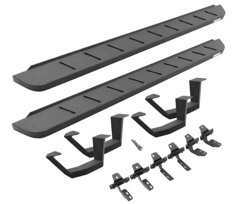 Go Rhino 2022+ Toyota Tundra Crwmx Kit W/Rb10 Running Board + Brkts + 4 Rb10 Drop Steps - Bedlnr Coat (6344368720T) 1