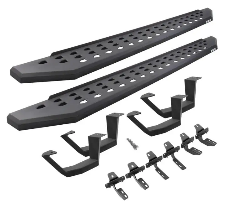 Go Rhino 2022+ Toyota Tundra Dc 4Dr Kit W/Rb20 Running Board + Brkts + 4 Rb20 Drop Steps - Tex. Blk (6944358020Pc) 1