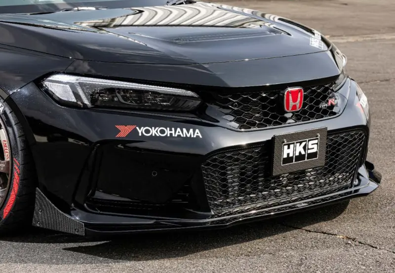 Hks Fl5 Civic Type R Front Lip Spoiler W Carbon Fiber End Plates 1