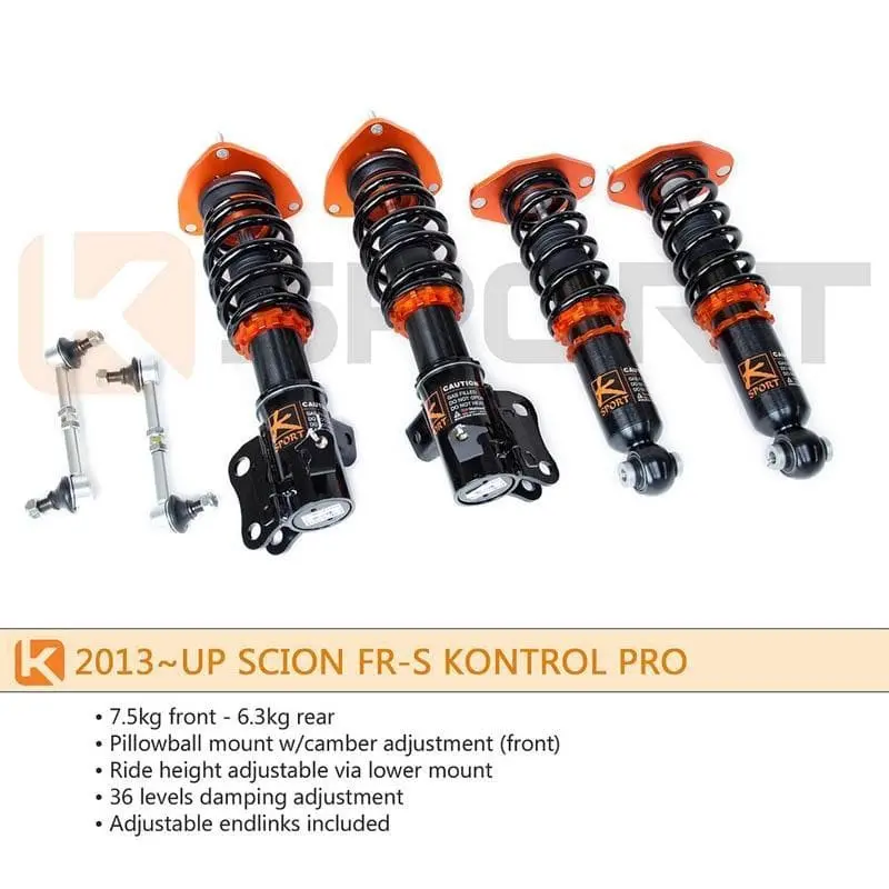 Ksport Kontrol Pro Coilovers - 13-16 Fr-S, 13+ Brz, & 17+ 86 (Ksp.Csc080-Kp) 1