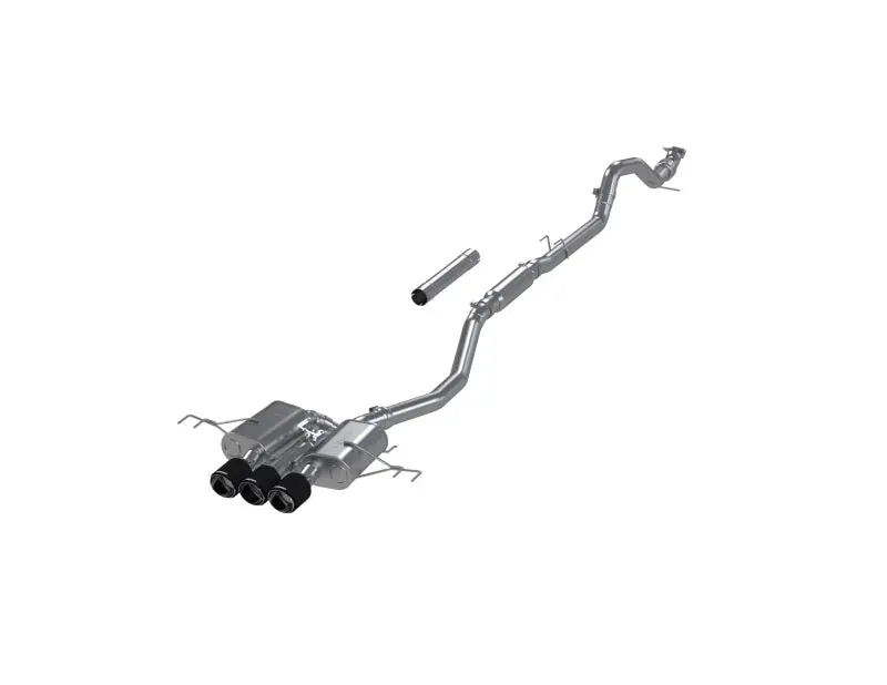 Mbrp 23-24 Honda Civic Type R 2.0L T304 Ss 3In Cat-Back Exhaust Triple Center Outlet W/ Carbon Tips (S49023cf) 1