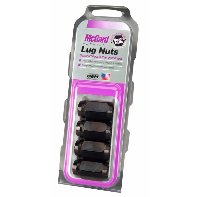 Mcgard Hex Lug Nut (Cone Seat) M12x1.5 / 13/16 Hex / 1.5In. Length (4-Pack) - Black (64031) 1