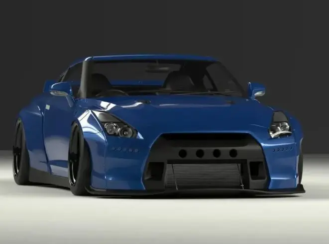 Pandem 09+ Nissan Gt-R R35 Pandem Front Lip Dry Carbon (17020604) 1