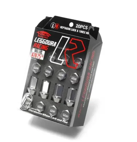 Project Kics 12X1.50 Gunmetal Leggdura Racing Lug Nuts (Laser Logo) - 20 Pcs (Wkiz1g) 1