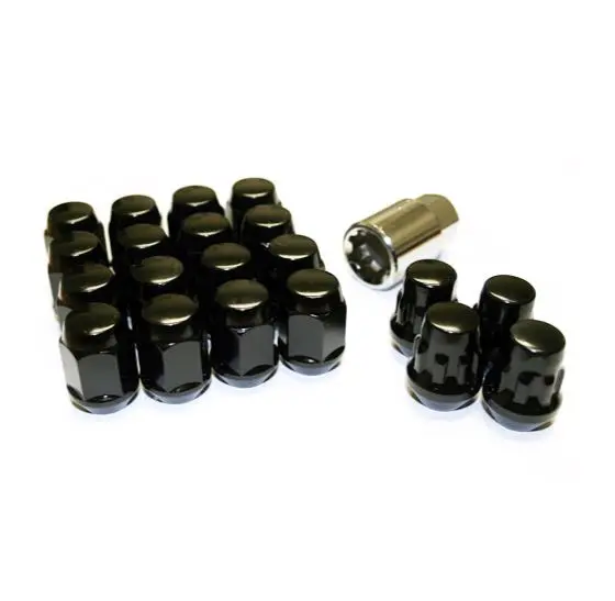 Project Kics 16 Lugs + 4 Locks Black Bullock And Nut Set - 12X1.25 (W653b19) 1