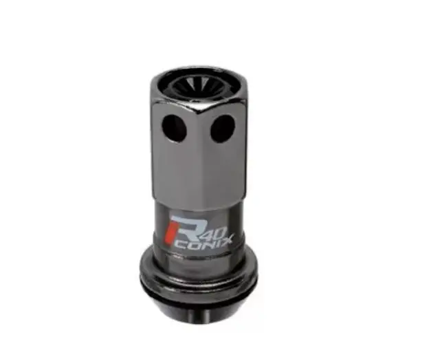 Project Kics R40 Iconix 12X1.50 Black Lug Nut (Black Seat) - 1Pc (Wzri1kk) 1