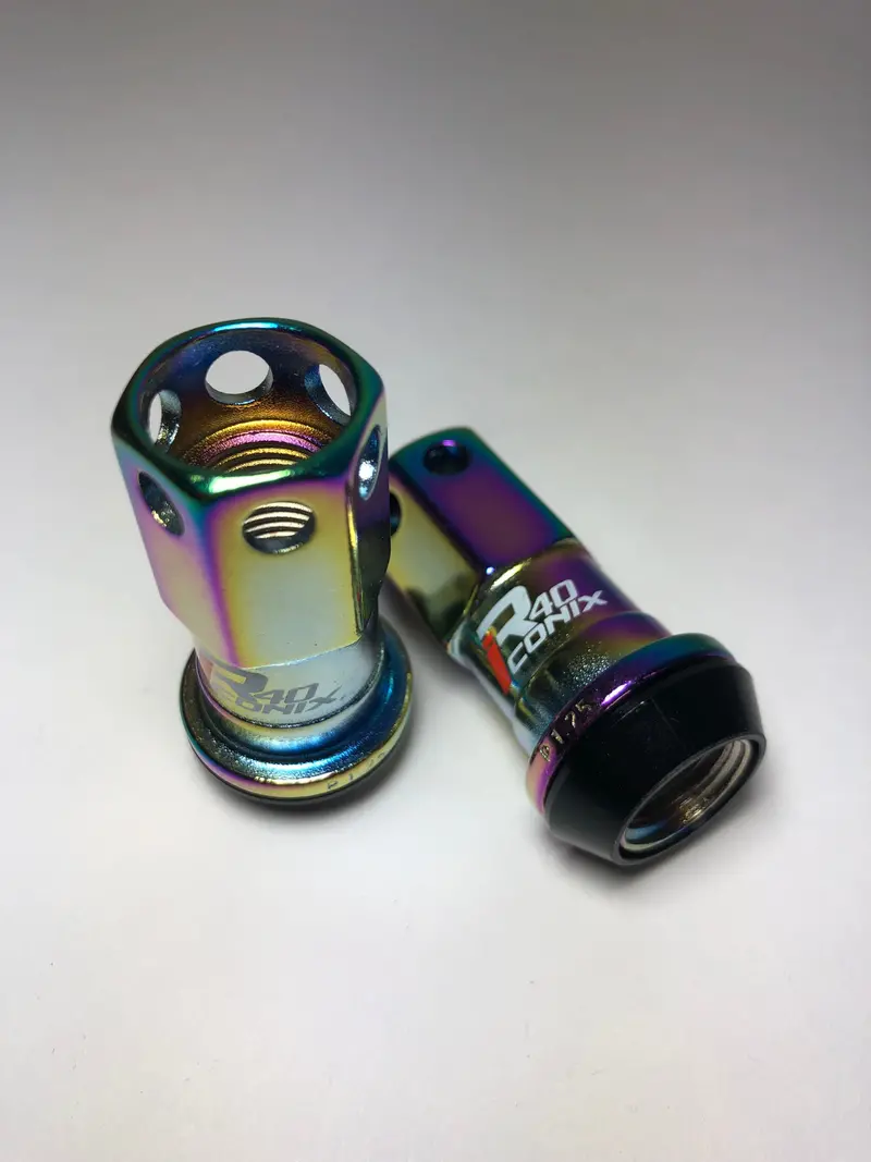 Project Kics R40 Iconix Neo Chrome 12X1.50 Lugs W. Locks (No Cap/ Black Seat) 1