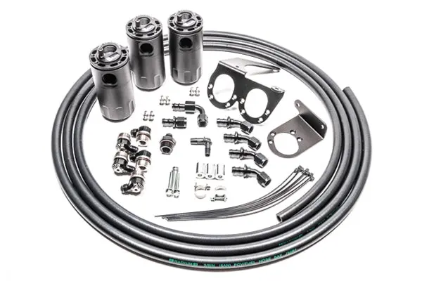 Radium Engineering 09+ Nissan R35 Gt-R Pcv Catch Can Kit - Fluid Lock (20-0565-Fl) 1