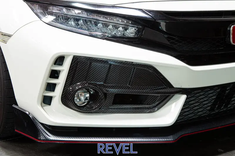 Revel Gt Dry Carbon Fog Light Covers For 2017-2019 Honda Civic Type R 1