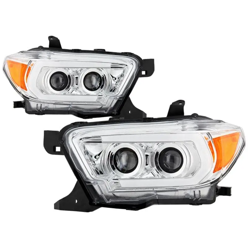 Spyder 16-18 Toyota Tacoma Trd Model Signature  Projector Headlights-Chrome (Pro-Yd-Tt16v1-Seq-C) (Spy5086570) 1