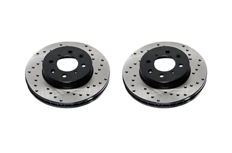 Stoptech 2009-2019 Nissan 370Z Sportstop Drilled Front Left Rotor (St128.42100L) 1