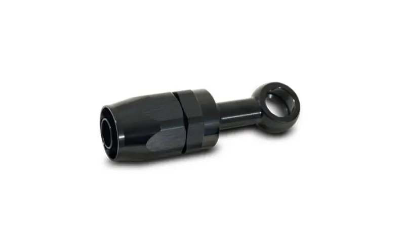 Vibrant -10An Banjo Hose End Fitting For Use With M12 Or 7/16In Banjo Bolt - Aluminum Black 1