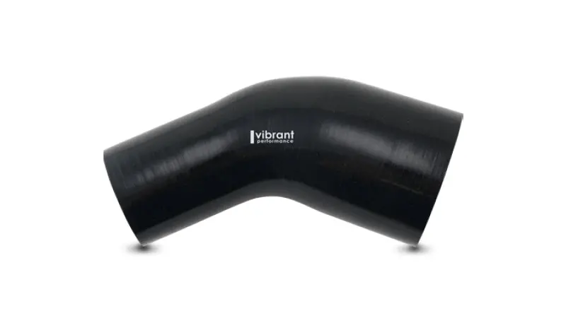 Vibrant 3.25In X 3.00In In/Out 45 Degree Black Silicone Transition Hose 1