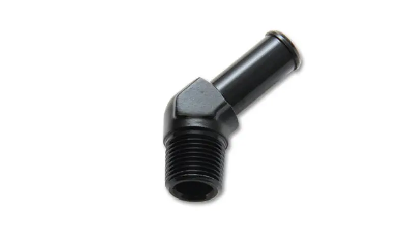 Vibrant 3/4 Npt To 3/4In Barb Straight Fitting 45 Deg Adapter - Aluminum 1