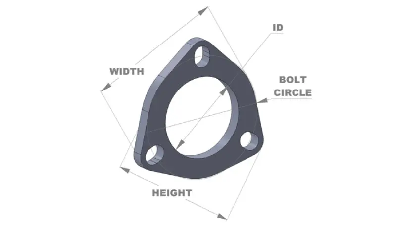 Vibrant 3-Bolt T304 Ss Exhaust Flange (2.75In I.D.) 1