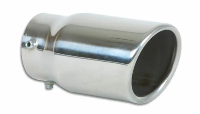 Vibrant 3In Round Ss Bolt-On Exhaust Tip (Single Wall Angle Cut Rolled Edge) 1