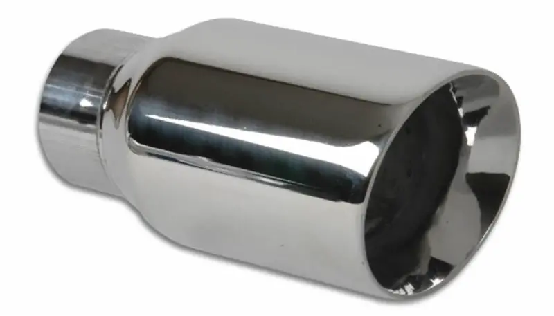 Vibrant 3In Round Ss Exhaust Tip (Double Wall Angle Cut Beveled Outlet) 1