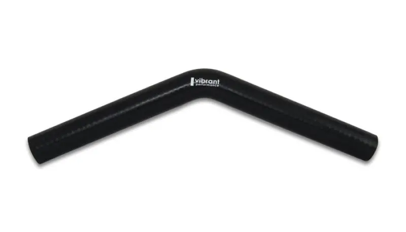 Vibrant 4 Ply Reinforced Silicone Elbow Connector - 1.25In Id X 8In Leg 45 Deg Elbow (Black) 1