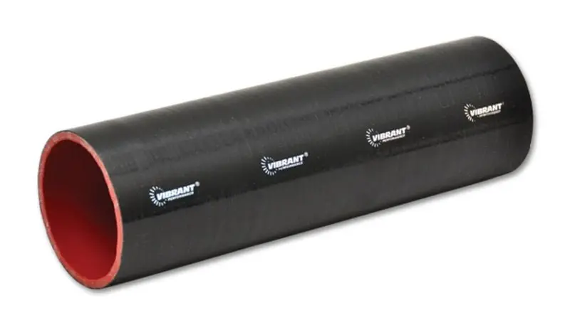 Vibrant 4 Ply Reinforced Silicone Straight Hose Coupling - 1In I.D. X 12In Long (Black) 1