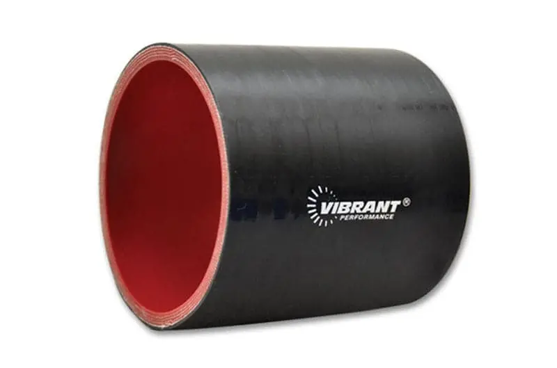 Vibrant 4 Ply Reinforced Silicone Straight Hose Coupling - 2.5In I.D. X 3In Long (Black) (Vib2710) 1