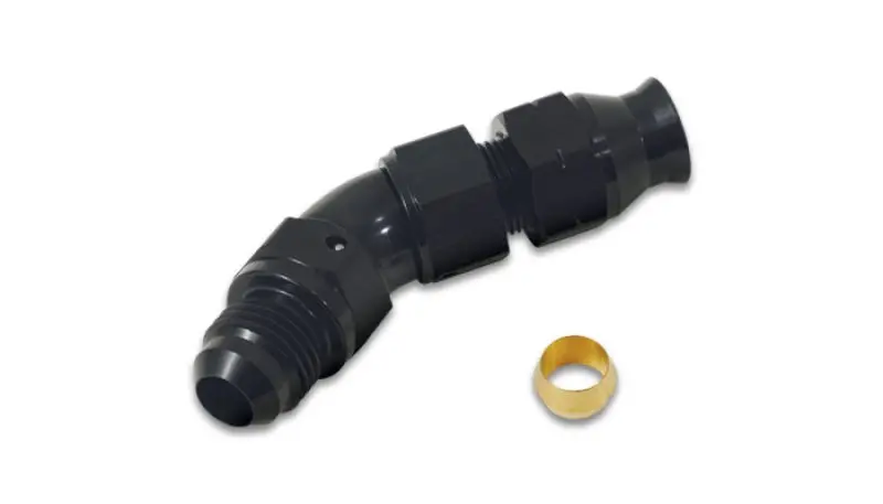 Vibrant 45 Degree 3/8In Tube To Male -6An Flare Adapter W/ Olive Inserts 1