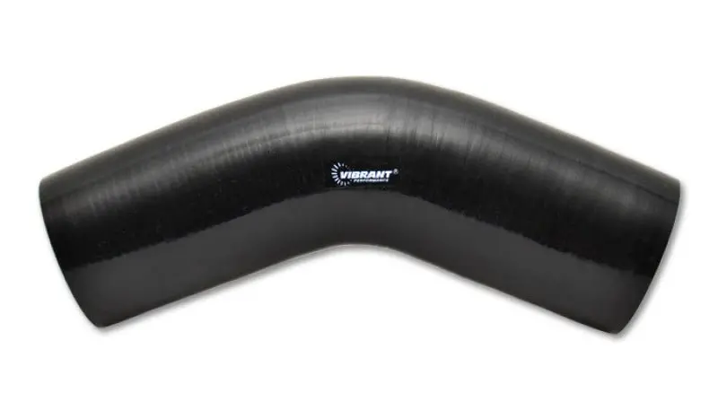 Vibrant 45 Degree Silicone Elbow 3.125In Id X 4.50In Leg Length - Black 1