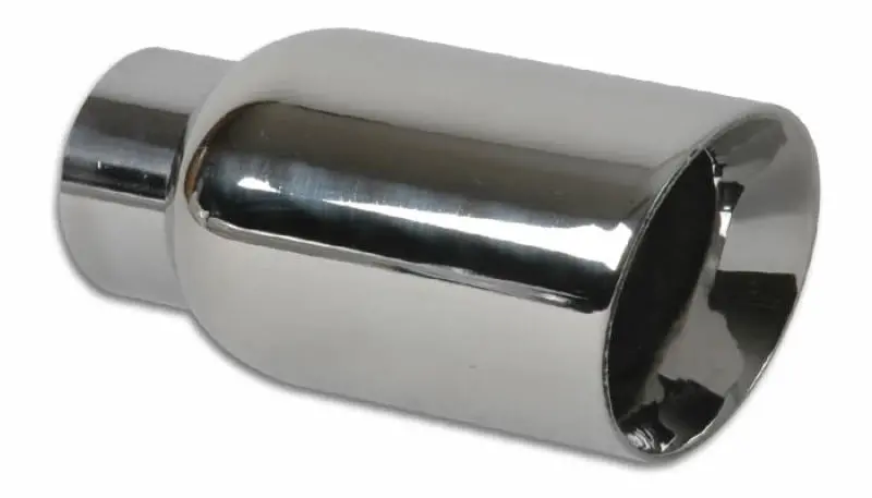 Vibrant 4In Od Round Ss Exhaust Tip (Double Wall Angle Cut Beveled Outlet) 3In. Id Inlet 1